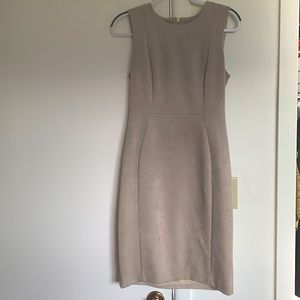 Calvin Klein beige fitted dress